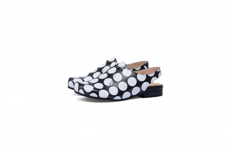 Dots leather mules shoes 