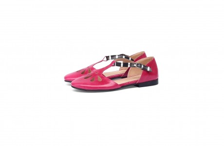 Pink closed toe sandals