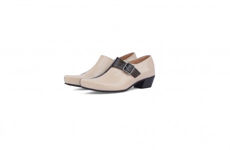 Black and cream Women's Monk Shoes 