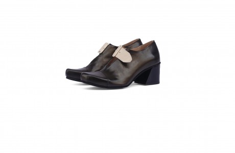 Women's Block Heel Black Shoes